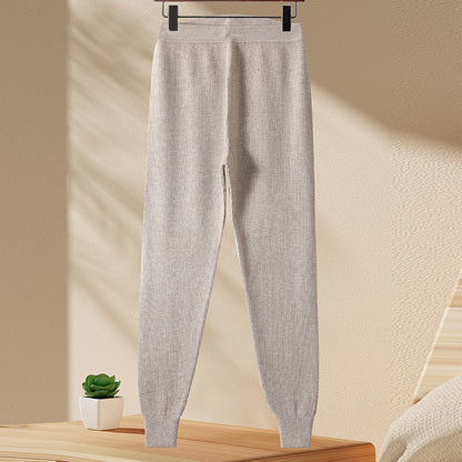 Men's And Women's New Stripe Wool Skinny Pants