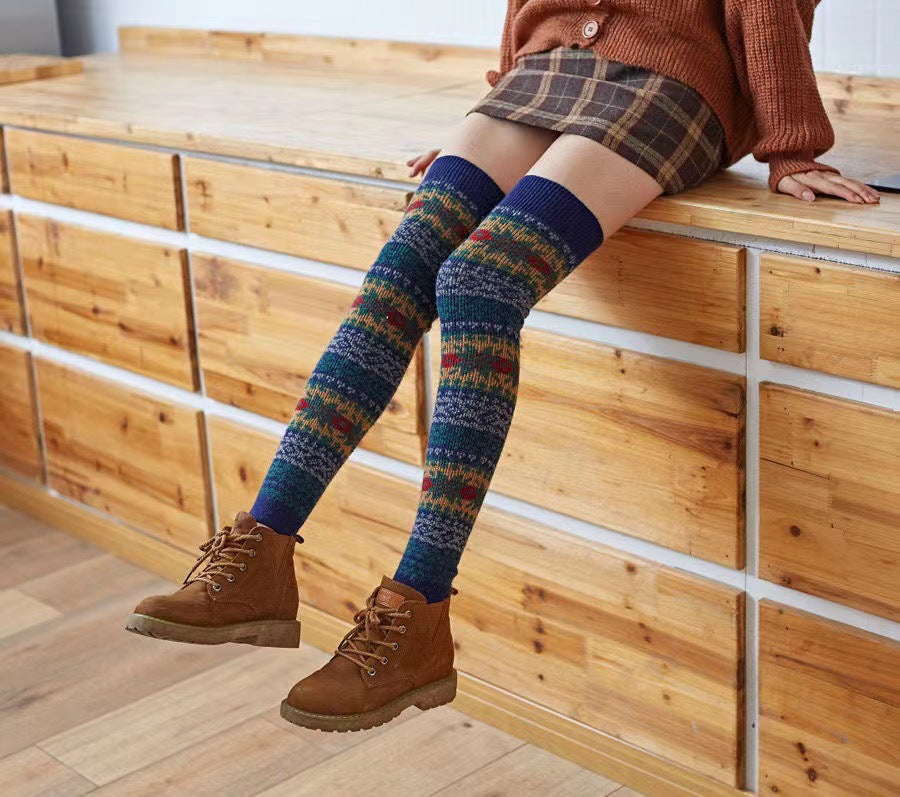 Autumn And Winter Angora Wool Knee Socks Women