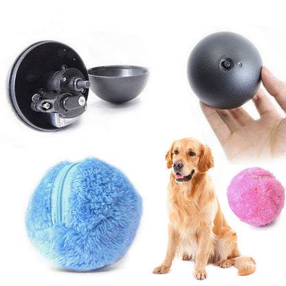 Pet Electric Automatic Plush Ball Toy