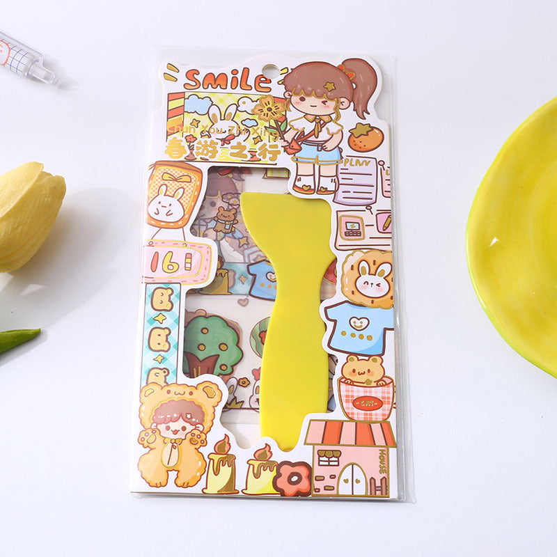Transparent PET Handbook Material Decorative Stickers