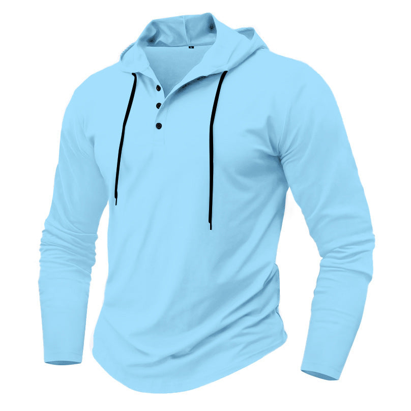 Sports Fitness Hooded Long Sleeve Men's Top