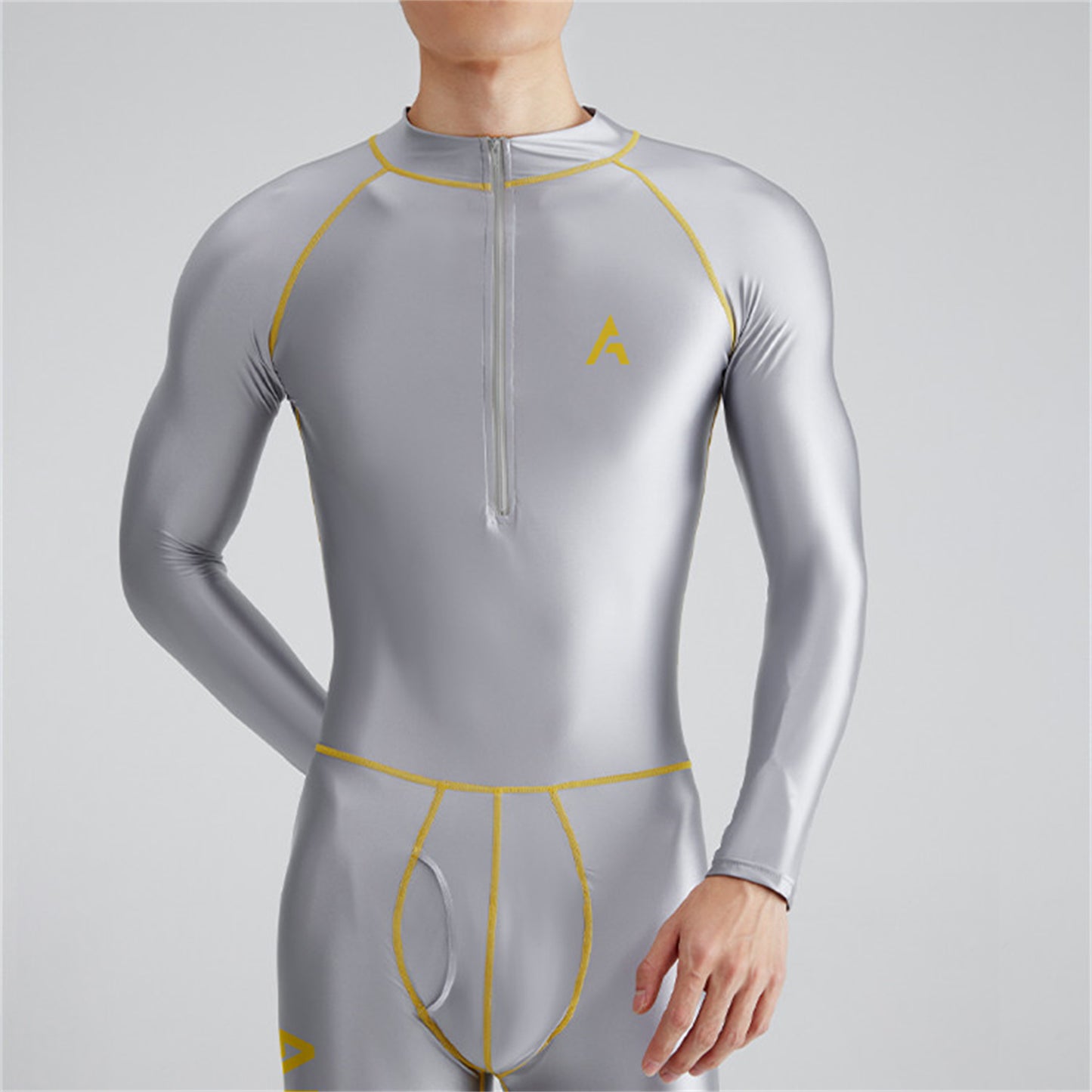 Solid Color Front Zipper Long Sleeve Nine Minute Pants Versatile Juice