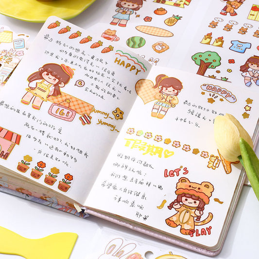 Transparent PET Handbook Material Decorative Stickers