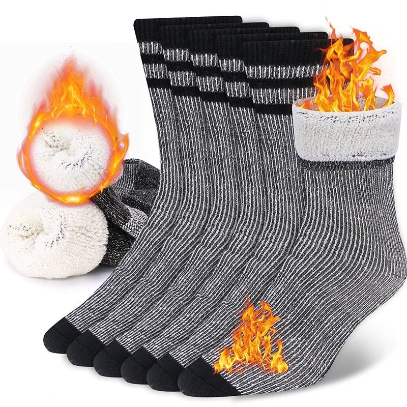 Men's And Women's Wool Round Neck Thickened Warm-keeping Socks