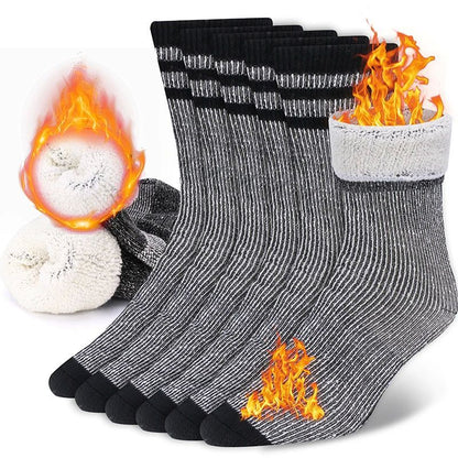 Men's And Women's Wool Round Neck Thickened Warm-keeping Socks