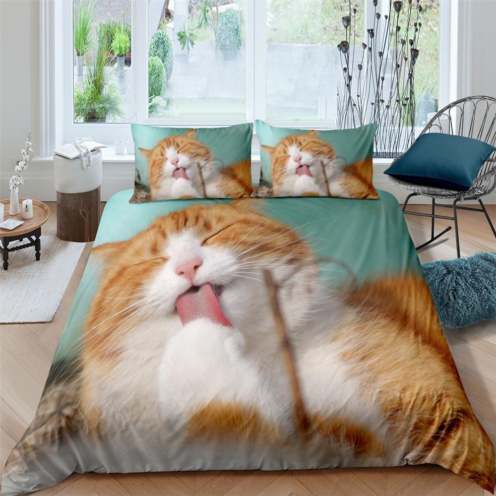 Pet Cat Pattern Down Quilt Cover