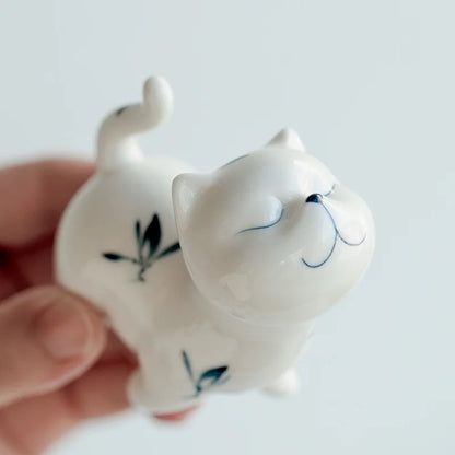 Decorative Ceramic Ornament Proud Cat Tea Pet