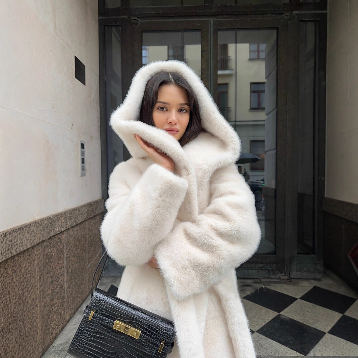 Long Hooded Coat for Women