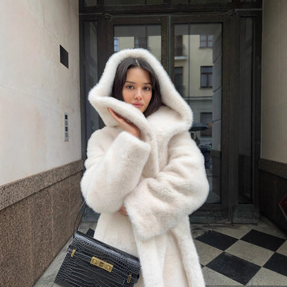 Long Hooded Coat for Women