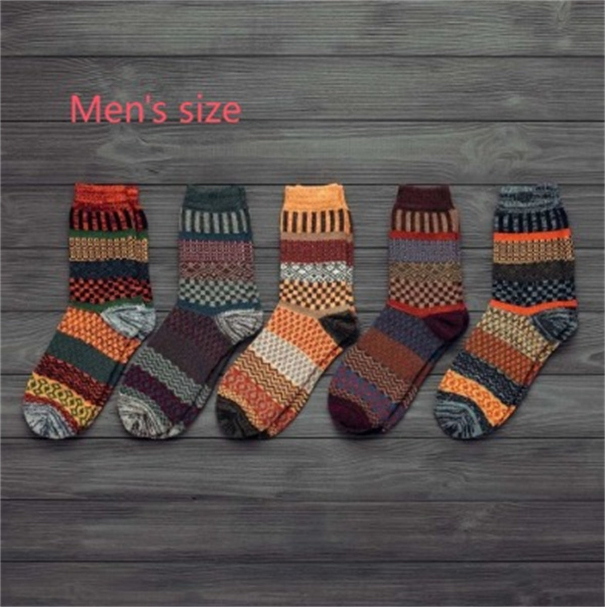 Winter Thick Warm Stripe Woolen Socks Casual Sock Business Socks