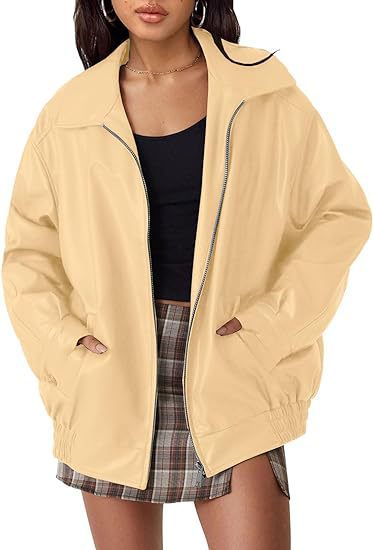 Women's Motorcycle Jacket Artificial Plus Size