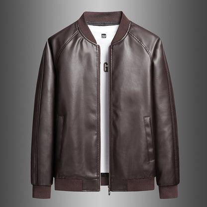 Men's Slim Fit Trendy Washed Leather Jacket