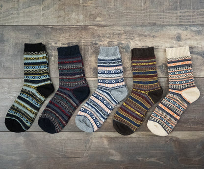 Winter Thick Warm Stripe Woolen Socks Casual Sock Business Socks