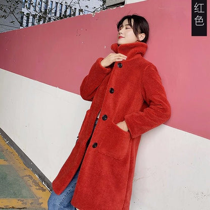 Women's Fur Korean Style Particle Short Coat Overcoat