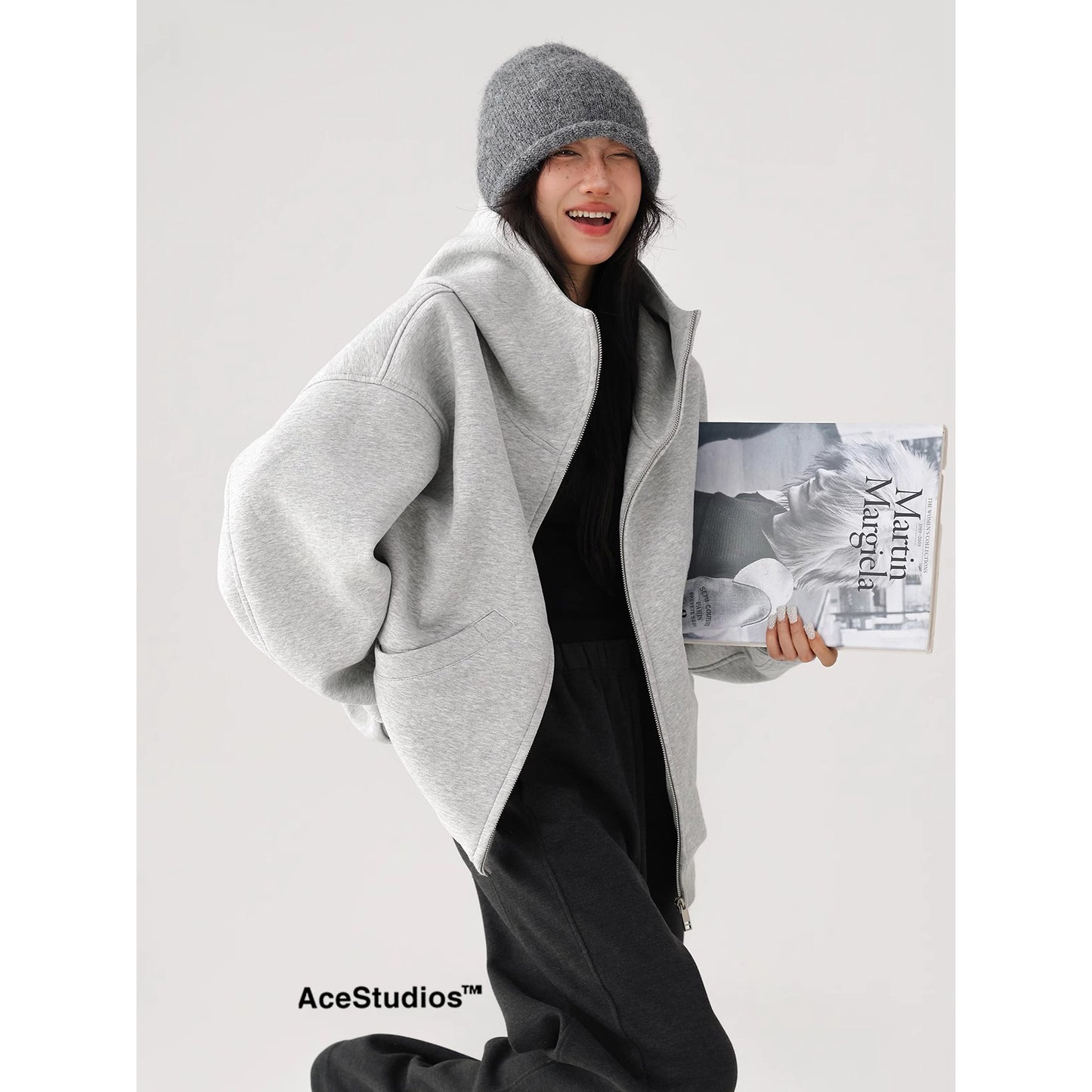 American-style Retro Street high-profile hooded sweater