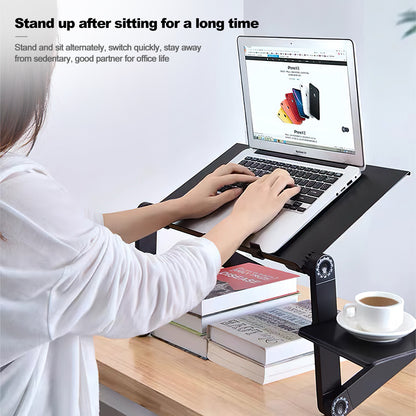 Folding Desk Retractable Adjustable Study Desk In Bed Aluminum Alloy Notebook Computer Bracket Lazy Desk 