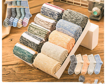 Socks Men's Tube In Autumn And Winter Plus Velvet Thickened Towel To Keep Warm Long Tube Of Pure Wool