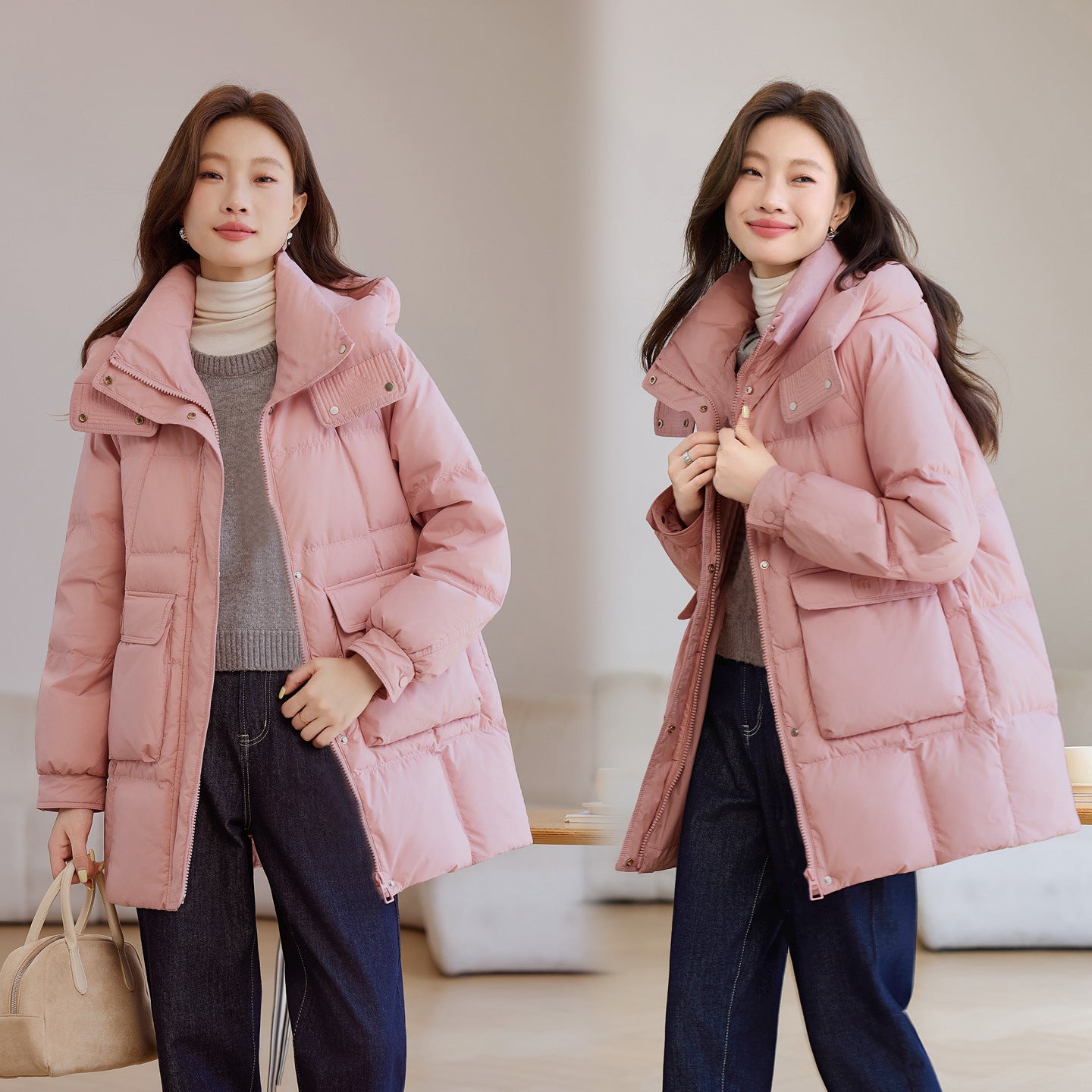 Loose Casual Cold Protective Clothing Temperament Cotton-padded Jacket