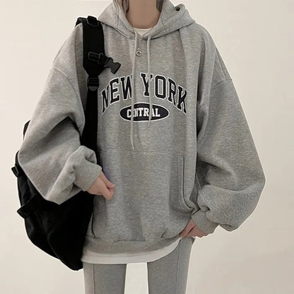 Printed Letters Thick Thin Velvet Women's Sweater