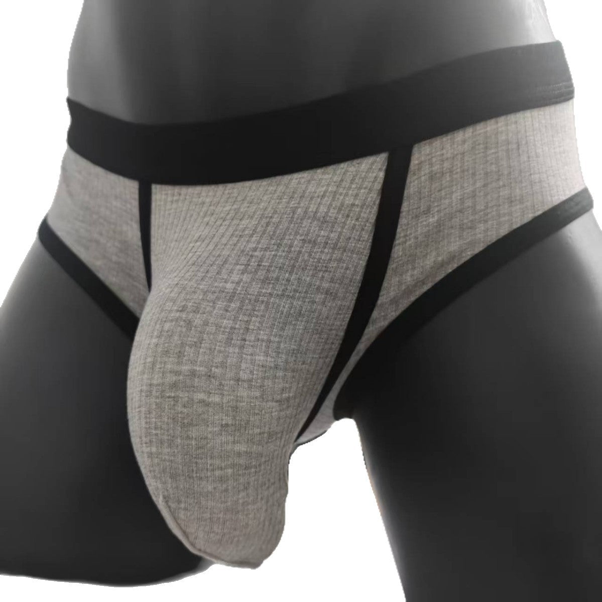 Men's Color Matching Creative Breathable U-shaped Big Bag Briefs