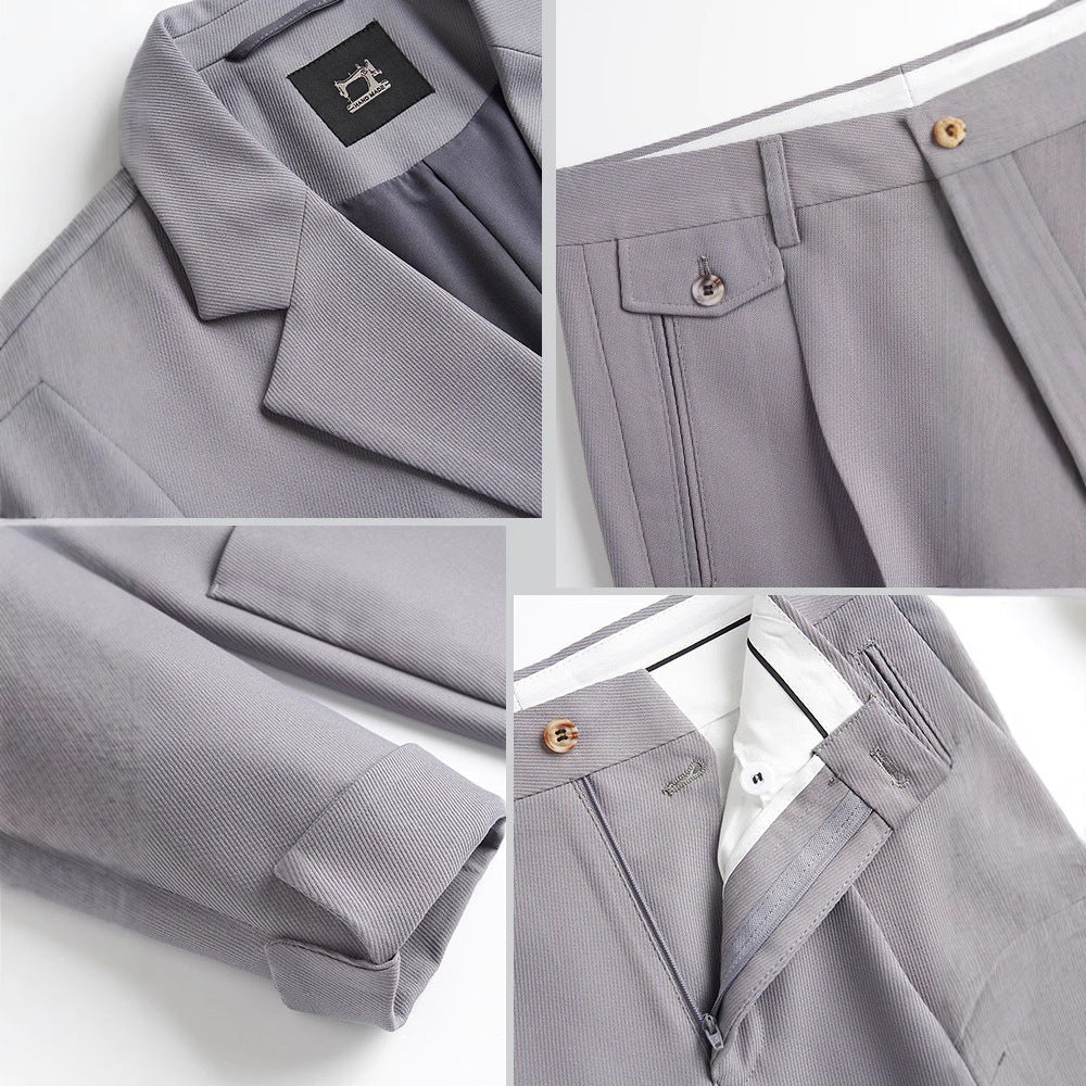 Japanese Style Draped Casual Suit for Men, Loose Fit