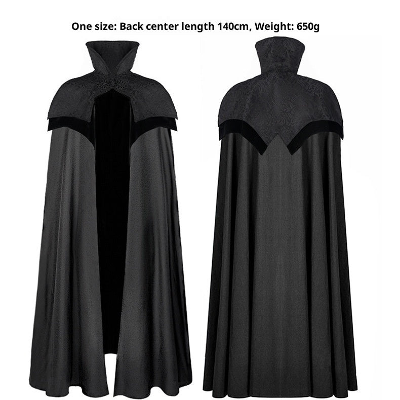 Gothic Men's Long Type Hooded Big Cloak