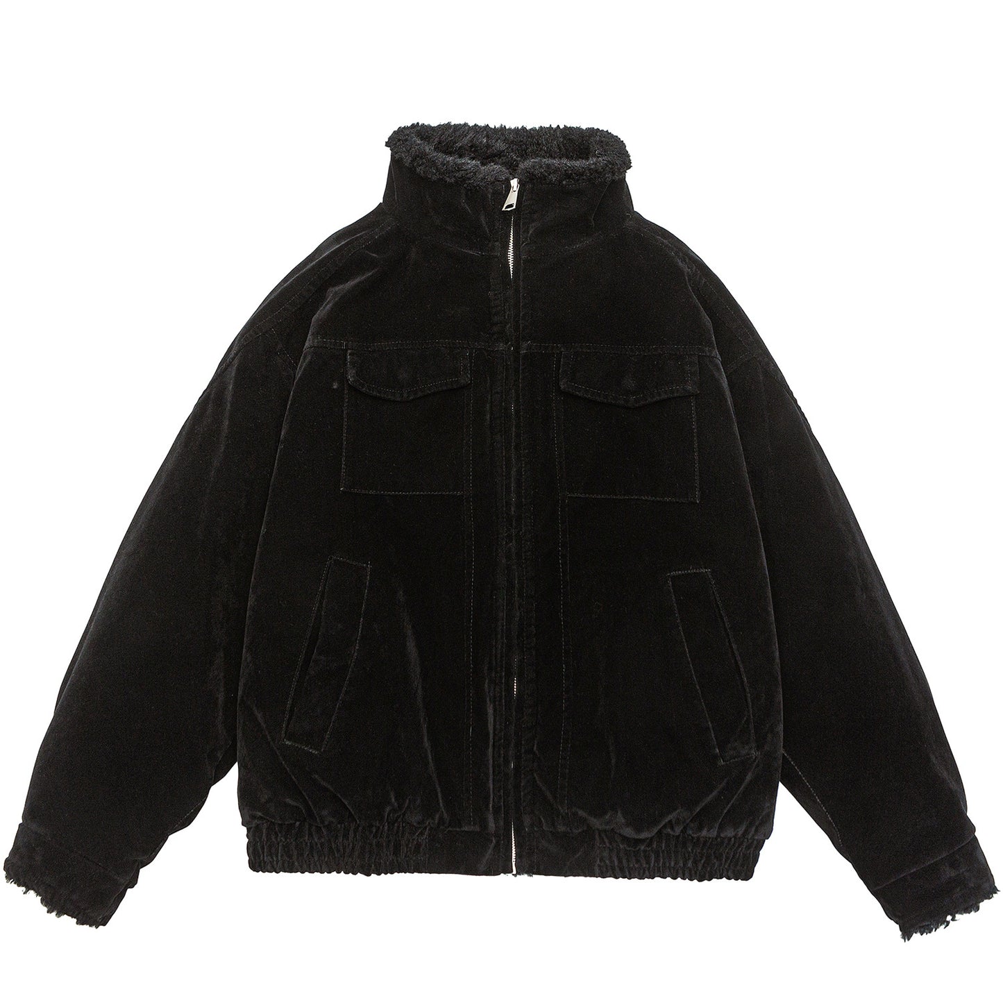 Retro Stand-up Collar Cotton-padded Loose Cotton Coat Workwear Cotton-padded Jacket