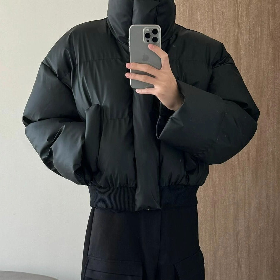 Winter Short PU Leather Coat Male