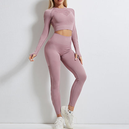 High Waist Trousers Yoga Clothes Long Sleeve Trousers