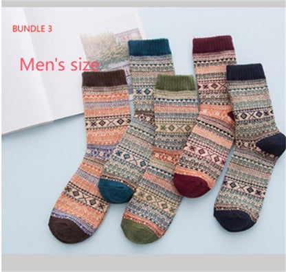 Winter Thick Warm Stripe Woolen Socks Casual Sock Business Socks