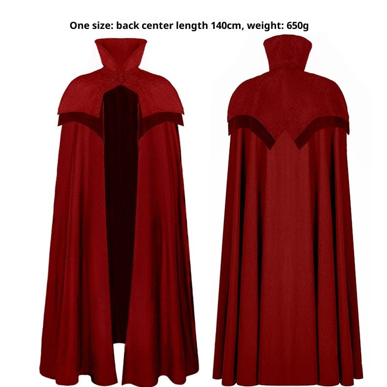 Gothic Men's Long Type Hooded Big Cloak
