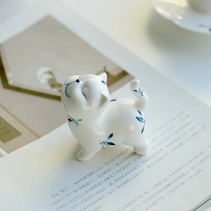 Decorative Ceramic Ornament Proud Cat Tea Pet