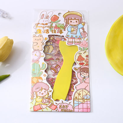 Transparent PET Handbook Material Decorative Stickers