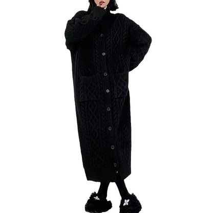 Women's Casual Knitted Cardigan Long-cut Coat Sweater