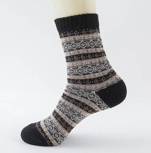 Winter Thick Warm Stripe Woolen Socks Casual Sock Business Socks