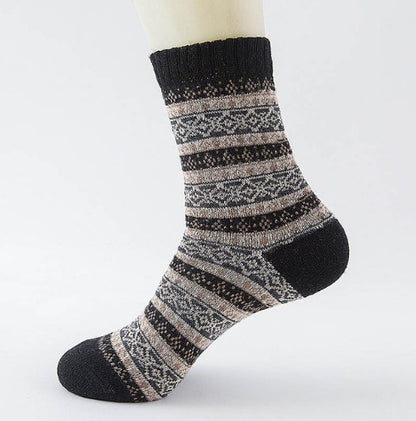 Winter Thick Warm Stripe Woolen Socks Casual Sock Business Socks