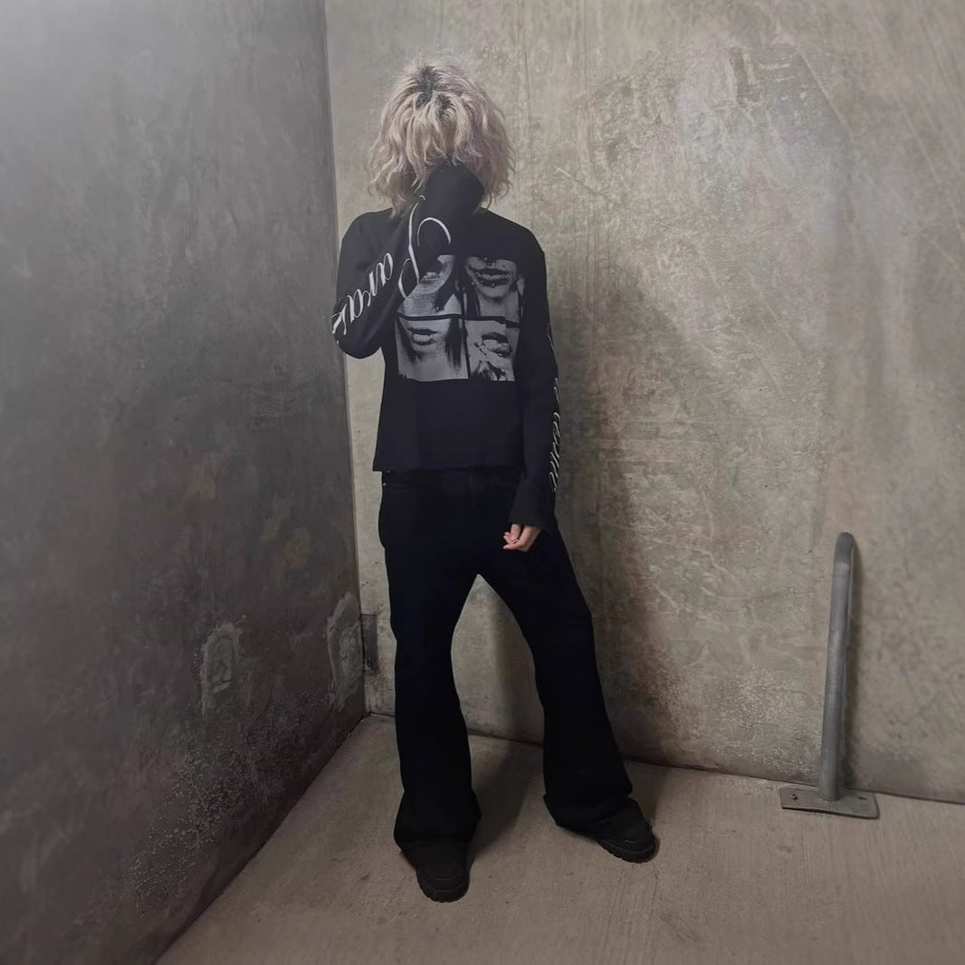 Dark Style Street Punk Men's And Women's Long Sleeves Top
