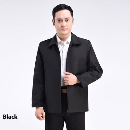 Men's Lapel Business Middle-aged And Elderly Jacket