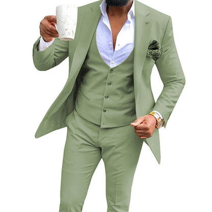 Men's three-piece casual business suit