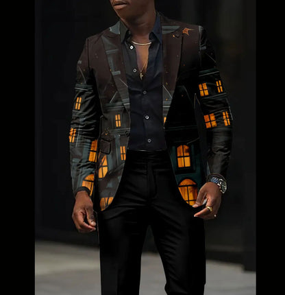 Casual All-match Dark Men's Coat
