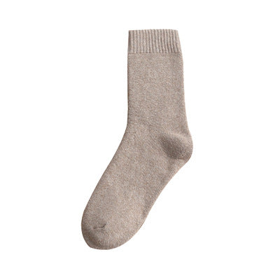General Floor Socks Thickened Plus Velvet Tube Socks Solid Color