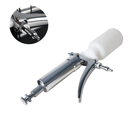 Adjustable continuous pet syringe