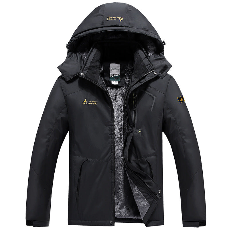 Mountaineering Clothing Couple Warm Cold-proof Cotton-padded Coat Plus Size