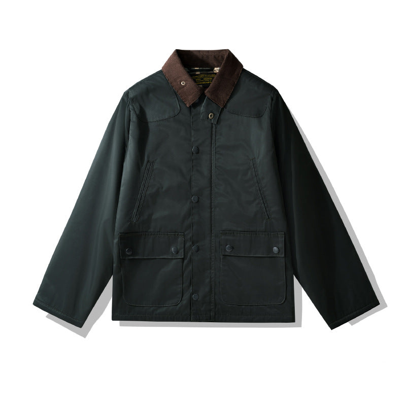 Oil Wax Jacket Quilted Trench Coat
