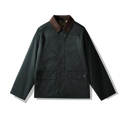 Oil Wax Jacket Quilted Trench Coat