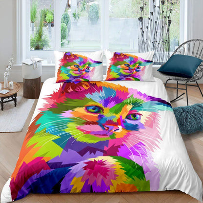 Pet Cat Pattern Down Quilt Cover