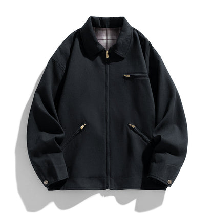 Autumn Jacket, New Washed Overalls, Retro Lapel