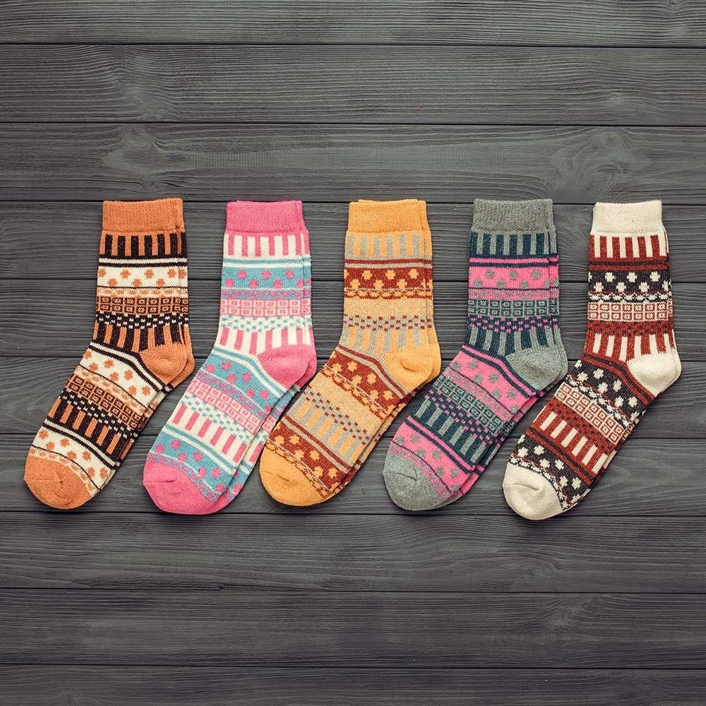 Winter Thick Warm Stripe Woolen Socks Casual Sock Business Socks