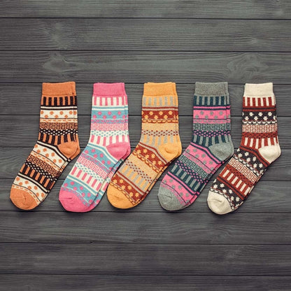 Winter Thick Warm Stripe Woolen Socks Casual Sock Business Socks