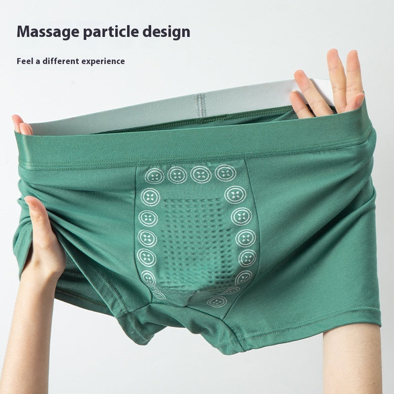Breathable Bottom Skin-friendly Men's Massage Particles Underwear